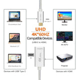 6inch USB 3.1 Type-C to HDMI Female Adapter 4K HD For Samsung Galaxy iphone