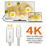 1.8M USB Type-C to 4K HDMI Adapter Cable for MacBook Air Pro Samsung Surface