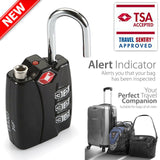 TSA Approved Suitcase Lock ZincAlloy Travel Luggage Security Padlock + Alert