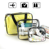 3 PCS Waterproof Cosmetic Makeup Bag Toiletry Clear PVC Travel Wash Holder Pouch
