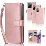 Samsung Galaxy S20 Plus Ultra Wallet Case, Rose Gold PU Leather Cash Credit Card Slots phone