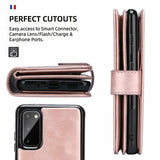 Samsung Galaxy S20 Plus Ultra Wallet Case, Rose Gold PU Leather Cash Credit Card Slots phone