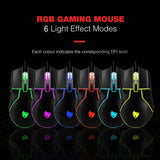 Wired mouse Gaming 7 Color LED Gaming Mouse Usb Backlit 6400DPI For PC Laptop