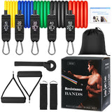 11pcs Set Heavy Duty Resistance Yoga band loop Exercise Fitness Workout Band Gym