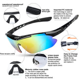 [11 IN 1] Sports Sunglasses UV Protection-5 Lenses, Headband, Storage Bag & Case