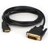 Black-Shielded DVI-D 24+1 to HDMI Cable 4K 1080P