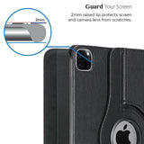 Apple iPad 12.9inch 4th 2020 Roating 360 Swivel Case , Hard Back Cover PU Leather