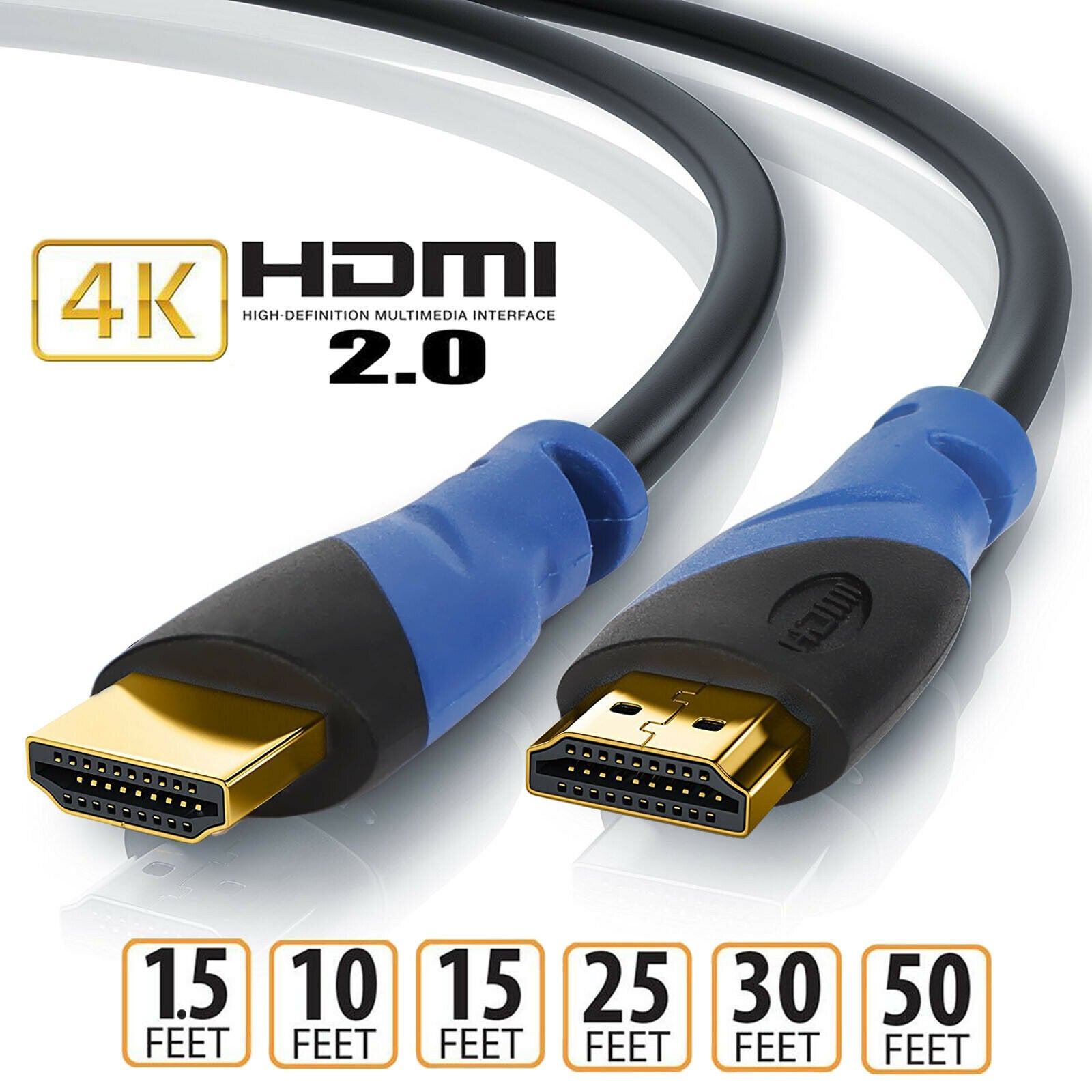 Câble HDMI 2.0 Professionnel Ultra HD 4K 2160p 1.5-20m