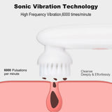 Ultimate 2IN1 Sonic Facial Cleansing Brush Face Skin Care Exfoliator Cleanser