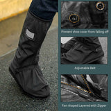 Outdoor Waterproof Shoes Covers Reusable Rain Boots Anti-Slip Cycling Overshoes