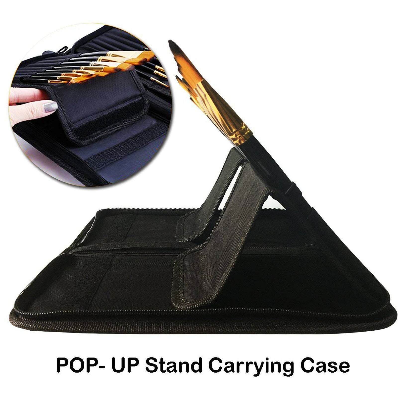 Professional Artist Paintbrush Set & Pop up Carrying Case Travel