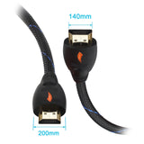 Braided High Speed HDMI Cable w/Ferrite Cores Ethernet 3D DVD 1080P ARC Full HD