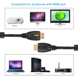 Braided High Speed HDMI Cable w/Ferrite Cores Ethernet 3D DVD 1080P ARC Full HD