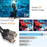 8K Ultra High Speed 48Gbps Resolution 120Hz with HDR HDMI Cables