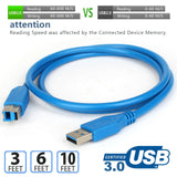 USB 3.0 Type A Male To B Male Scanner Printer Extension Cable