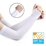 Pair of Cooling Arm Sleeves Cover UV Sun Protection Basketball Golf Athletic Outdoor