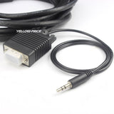 VGA Cable with Audio 3.5mm AUX Jack Wire Cord Stereo Sound SVGA Plug