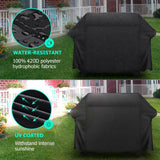 Dustproof Waterproof Fitted BBQ Grill Cover Rainproof Barbecue Covering Shades