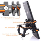 360 Rotatable Rubber Strap Adjustable Phone Mount Holder for iPhone Samsung