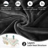 Plush Sherpa Cozy Throw Blanket for Couch Sofa Microfiber Fleece Throw 51*62 Grey
