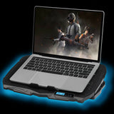 12"-16" Laptop Cooling Pad Stand with 4 Cooling Fans at 1400 RPM & LCD Screen