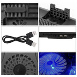 Gaming Laptop Cooler Notebook Cooling Pad 11.6"-17" Silent LED Fan
