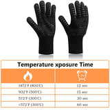 BBQ Gloves Fire Extreme Heat Resistant Grilling Cooking Oven Mitts 1472℉ 800°C