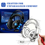 Premium 3D HD Stereo Sound Video PC Gaming Wired Headphones with Mute Control