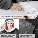 Hooded Blanket Big Hoodie Soft Warm Wearable Blanket Sleepwear for Men Women