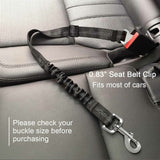 Pet Dog Restraint Tether with Nylon Bungee Buffer for Seatbelt Buckle of All Car