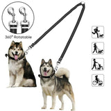 360° Swivel Tangle-Free Dog Walking Leash Comfortable for 2 Dogs up to 180lbs