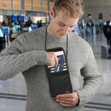RFID Blocking Neck Stash Pouch Travel Wallet Security Passport Holder Pocket Bag