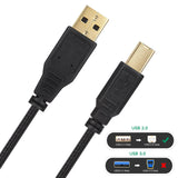 Gold Lot Braided USB 2.0 Cable Type A Male to Type B Male Printer Cable