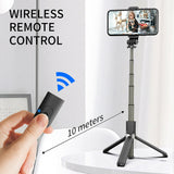 Selfie Stick Tripod Desktop Stand For iPhone Samsung Wireless Bluetooth Remote